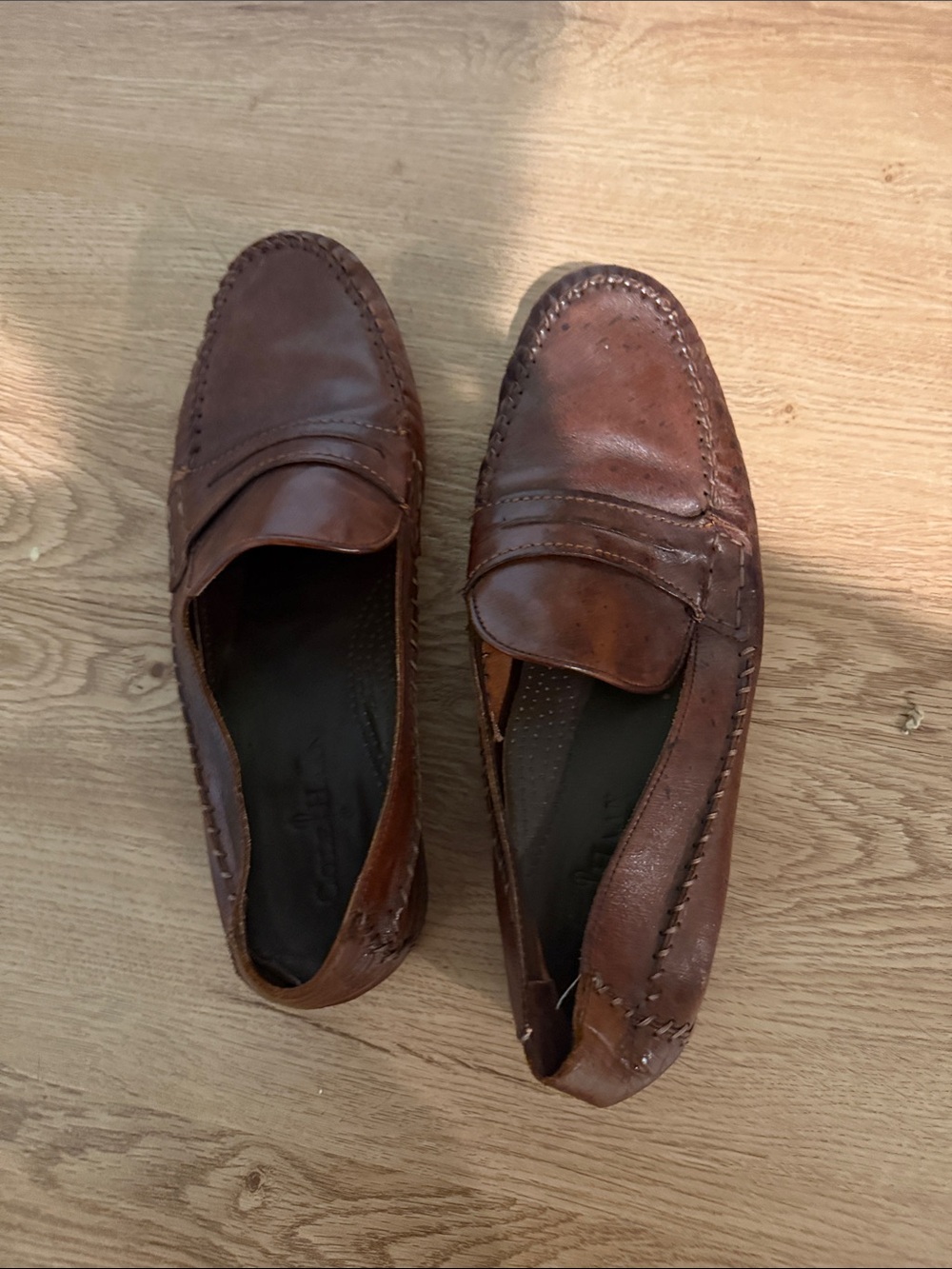 Men's Size 10.5 Cole Haan Brown Leather Penny Loafers